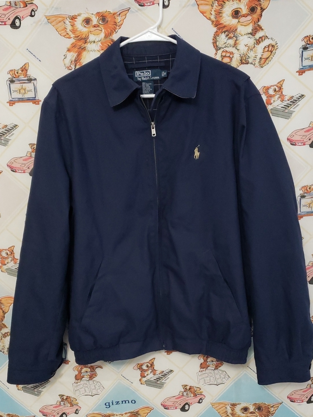 Polo by Ralph Lauren Navy Zip-Up Bomber Jacket with Pony Logo Small